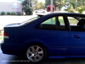 96-00 Civic Ek Coupe Rear Window Visor